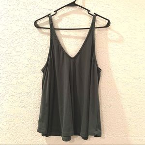 Dark green flowy top